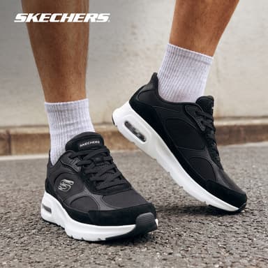Skechers สเก็ตเชอร์ส รองเท้าผู้ชาย Men Online Exclusive Skech-Air Court Sport Shoes - 233096-BKW