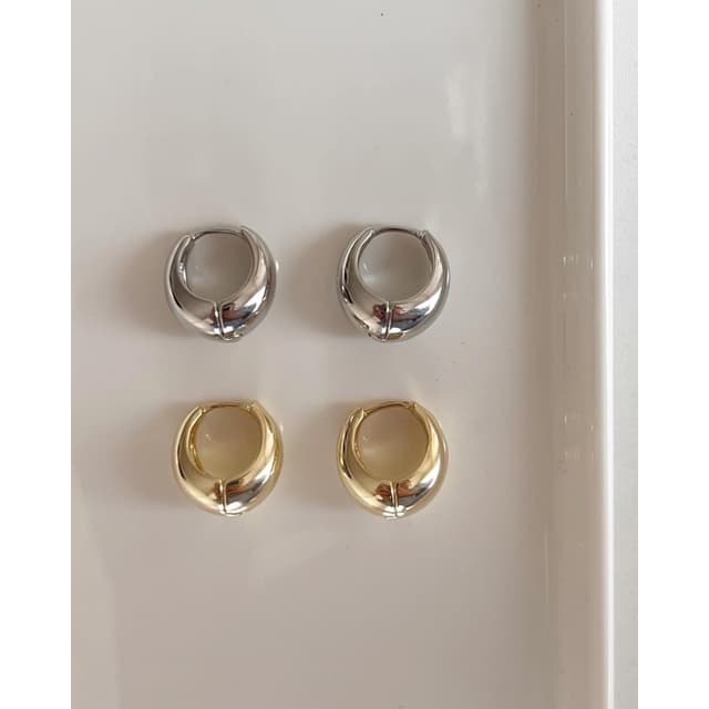 A.piece  ต่างหูก้านเงินแท้ [silver 925 pin] Bold one-touch