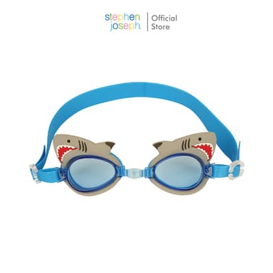 Stephen joseph แว่นตาว่ายน้ำเด็ก ยอดนิยมจากอเมริกา ป้องกันยูวี และฝ้าใต้น้ำ สายซิลิโคนนิ่มไม่กินผม Swim goggle Shark