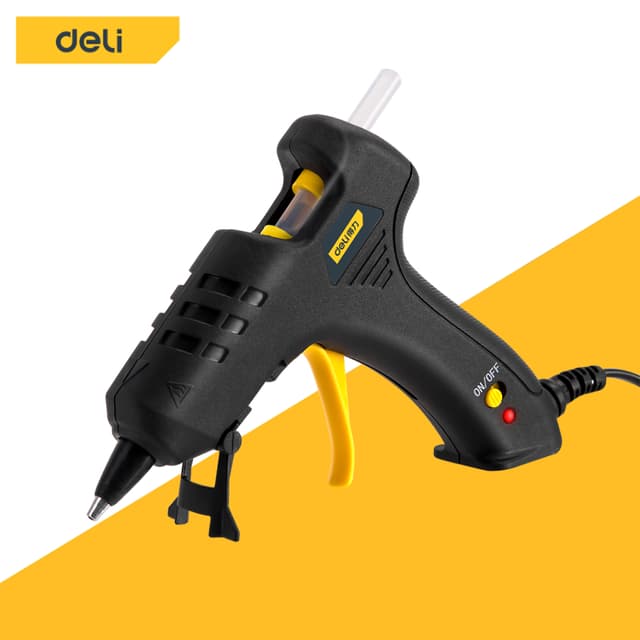 [ฟรีกาว] Deli ปืนยิงกาวแท่ง ปืนยิงกาวร้อนไฟฟ้า สำหรับแท่งกาว