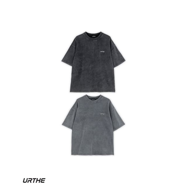 URTHE - เสื้อยืด ผ้าฟอก Oversized รุ่น TS 3D METAL