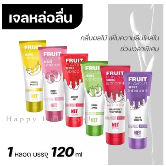 เจลหล่อลื่น OLO กลิ่นผลไม้ เลียใช้ปากได้ ด้านหน้าและหลัง ขนา