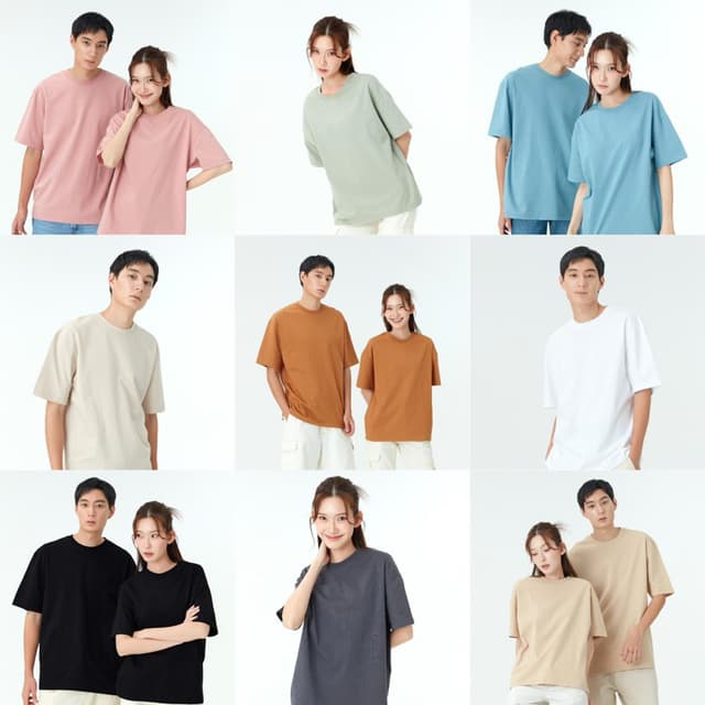 ลิ้งค์ 1 [เพิ่มสีใหม่] Oversize เสื้อยืดโอเวอร์ไซส์ [22 สี] 