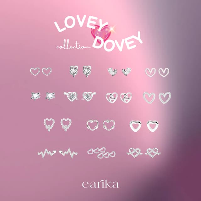 earika.earrings - lovey dovey collection รวมต่างหูแป้นหัวใจก