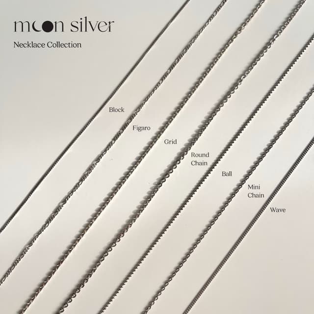 Moonsilver สร้อยคอเงินแท้ 925 รวมทุกรุ่น (มีสายต่อ 2" หากไม่