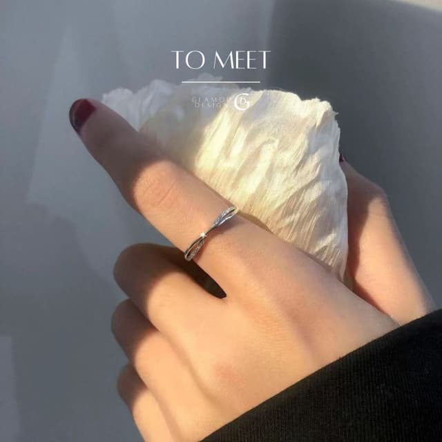 GLAMOR✨แหวนเงินแท้ To Meet แหวนสายมู ของขวัญแทนใจ เงินแท้ 92
