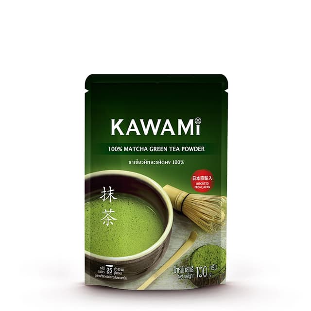 คาวามิ มัทฉะ100% ขนาด 100 กรัม. KAWAMI 100% Matcha size 100 
