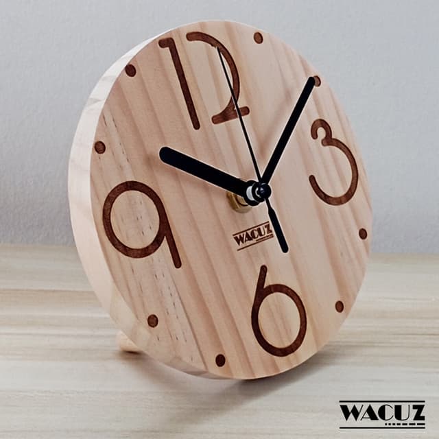 นาฬิกาไม้ตั้งโต๊ะมินิมอล แบรนด์ WACUZ - Desk-Table Clock Woo