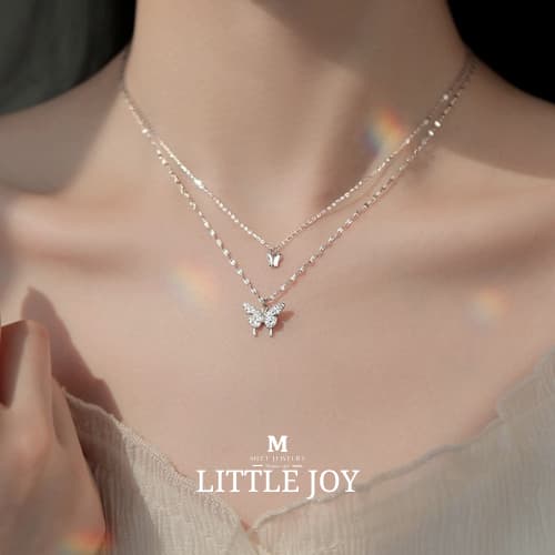 MEET💕พร้อมส่ง สร้อยเงิน Little Joy สร้อยเพชร สร้อยแฟชั่น สร