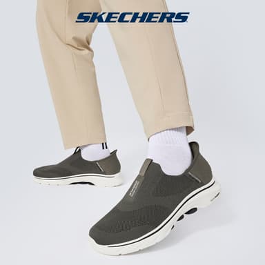 Skechers สเก็ตเชอร์ส รองเท้าผู้ชาย Men Slip-ins GOwalk 7 Easy On 2 Walking Shoes - 216641-BRN  Memory Foam (latest)
