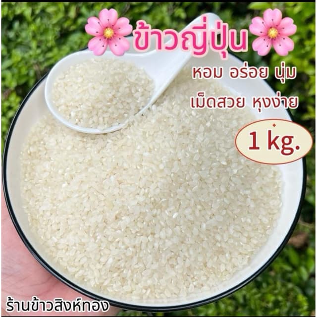 [1kg.จัดส่งไวมาก]ข้าวญี่ปุ่นหอมนุ่มอร่อยเม็ดสวยหุงขึ้นหม้อ
