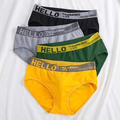 MW193 กางเกงในชาย ขาเว้า HELLO เนื้อผ้านิ่มบางเบา