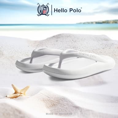 Hello Polo รองเท้าแตะคีบ รองเท้าแฟชั่นลําลอง รองเท้าแตะผู้หญิง พื้นหนา กันลื่น ทนต่อการสึกหรอ รุ่นสไตล์ทันสมัย  HP8022