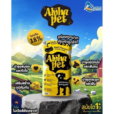 อาหารสุนัข Alpha pet รสเนื้อ18%#บรรจุ20kg