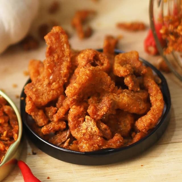 น้ำพริกหมูกระจก น้ำพริกกากหมู อร่อย  ไม่ใส่วัตถุกันเสีย เคี้