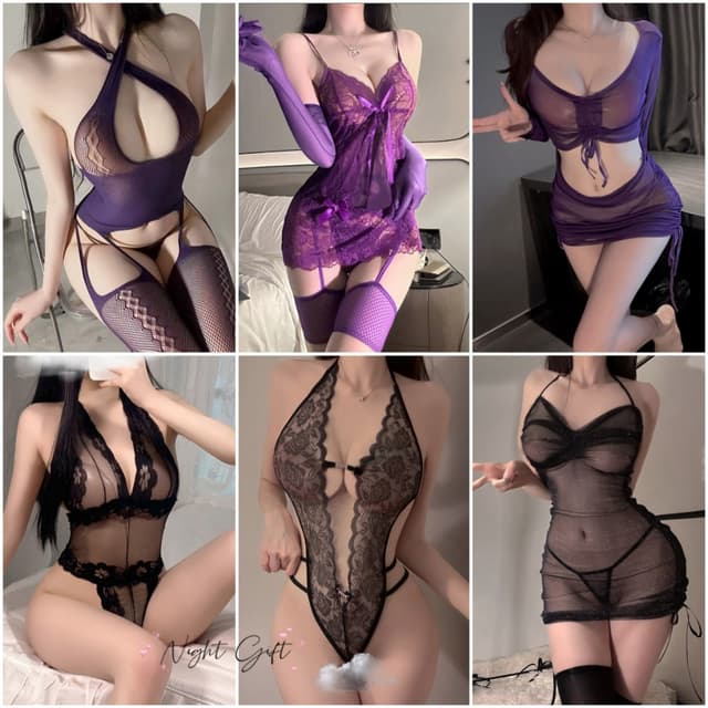 ชุดตาข่ายเซ็กซี่😍ชุดนอนไม่ได้นอนลูกไม้✨หลากหลายสไตล์ ซีทรู 