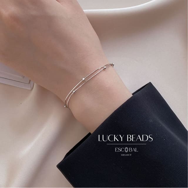 ESCOBAL กําไลเงิน Lucky Beads สร้อยข้อมือเงินแท้ กำไลแฟชั่น 