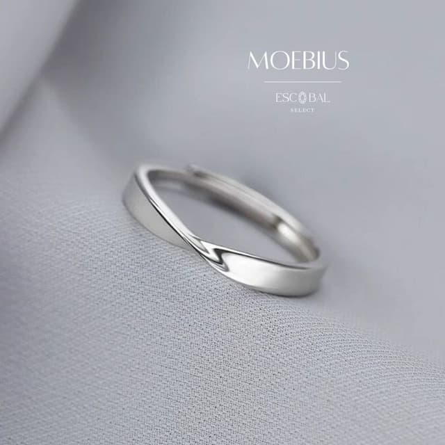 ESCOBAL แหวนเงินแท้ Moebius แหวนพลอยแท้ แหวนเงิน แหวนแฟชั่น 