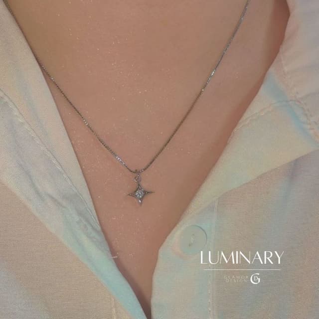 GLAMOR✨จี้รูปดาว Luminary สร้อยแฟชั่น สร้อยหยดน้ำ สร้อยคอรูป