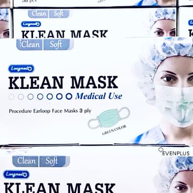 ส่งไว ล็อตใหม่ KLEAN MASK 5 สี✨✅ กันฝุ่น PM2.5 หน้ากากอนามัย ทางการแพทย์ Medical Use แมสหน้าเรียว 3D LONGMED แมส v fit