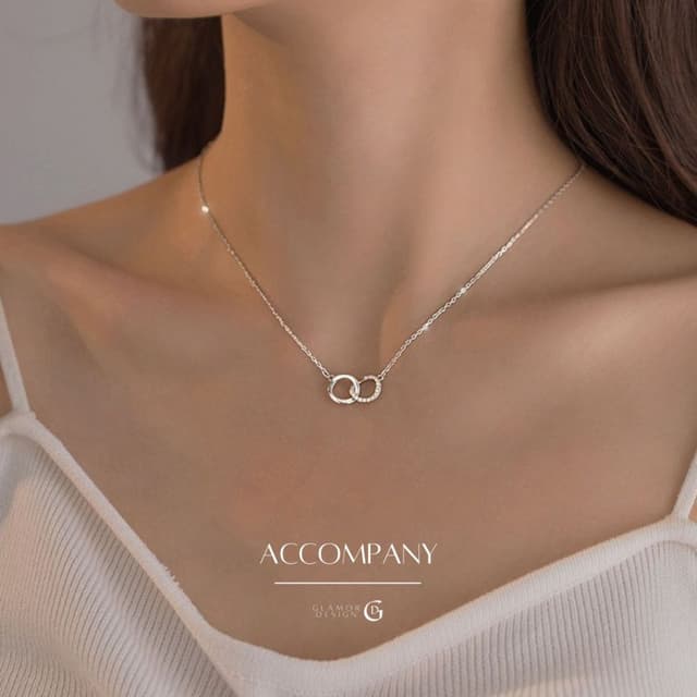 GLAMOR✨สร้อยคอเงินแท้ Accompany จี้สร้อยคอ จี้เงิน รักกัน สร