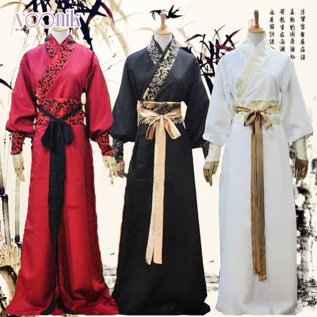 ชุดจอมยุทธ จีนโบราณ มีให้เลือก 2สี ขาว/ดำ เหมาะสำหรับผู้ชาย 