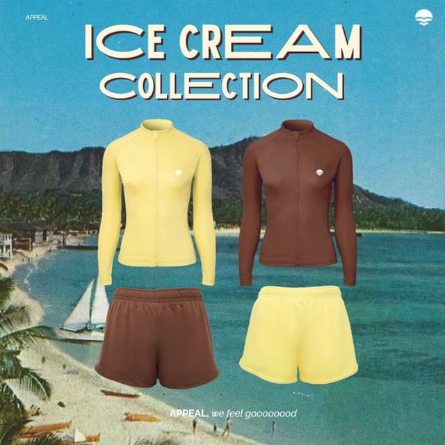 ใหม่!☀️APPEAL🌊 Ice Cream Collection เสื้อว่ายน้ำผู้หญิง Fee