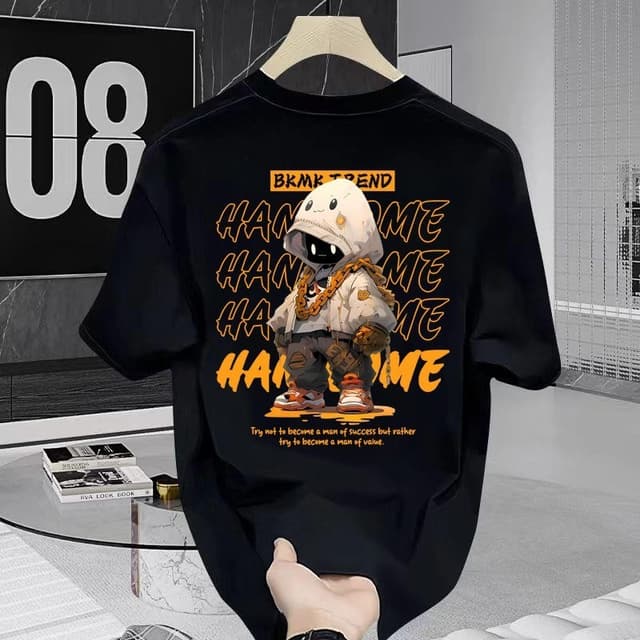 เสื้อยืดคอกลมผู้ชายเท่ๆoversize  สตรีทแฟชั่น  tshirt men  แข