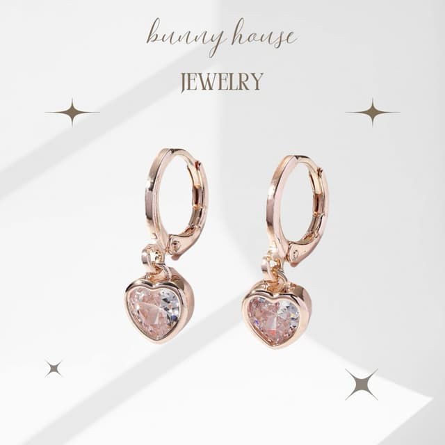 🛵มีส่งด่วน🛵 ต่างหูห่วง รูปหัวใจ ต่างหูชุบเงินแท้ คนแพ้ง่าย
