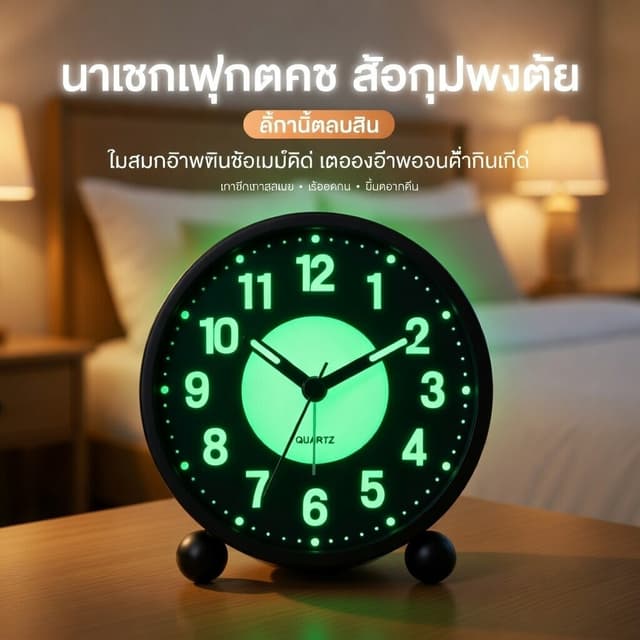 🎀พร้อมส่งในไทย🎀นาฬิกาปลุกวินเทจ 4 นิ้ว กระดิ่งคู่ นาฬิกาปล