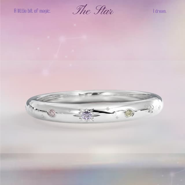 G.NIGHTDAY แหวนเงินแท้ 925 Silver*สลักชื่อในวงฟรี The star b
