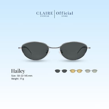 CLAIRE : (HA) แว่นกันแดด รุ่น Hailey แว่นเลนส์แท้ กันแดดUV400 | Sunglasses