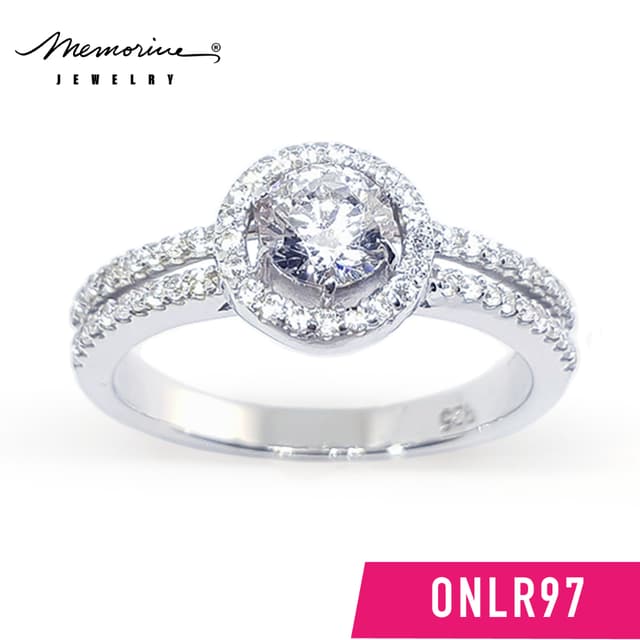Memorine Jewelry แหวนเงินแท้ 925 ฝังเพชรสวิส (CZ) : ONLR97