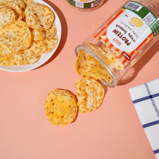 เทมเป้กรอบ ตรา กินซี่ Ginzy Healthy Snack Crispy Tempeh