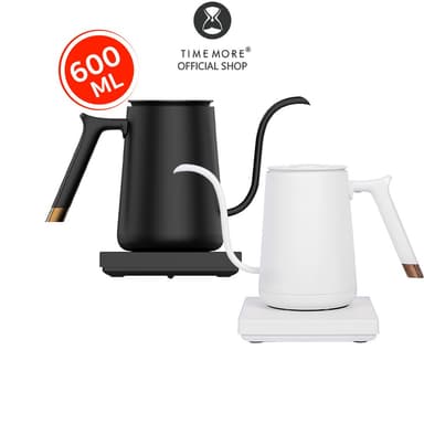 TIMEMORE OFFICIAL Fish Smart Electric Pour-Over Kettle 600ML / 800ML กาต้มน้ำไฟฟ้า กาดริปกาแฟ ประกันศูนย์ไทย 1 ปี