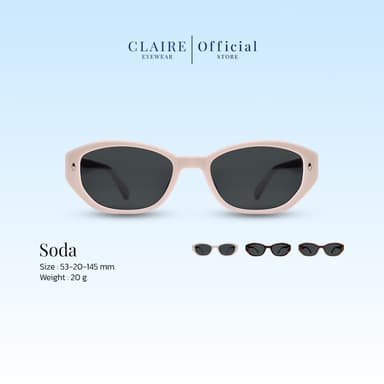 CLAIRE : (SD) แว่นกันแดด รุ่น Soda เบาสบาย ไม่หนักหน้า แว่นกันแดดUV400