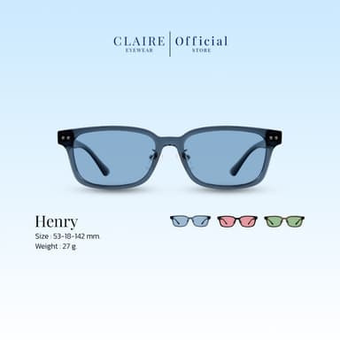 CLAIRE : Henry แว่นกันแดดเลนส์แท้ กันแดด UV400 | Sunglasses