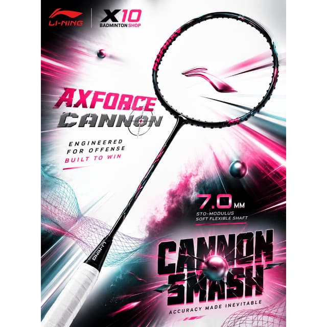 Li-Ning AXFORCE CANNON ไม้แบดมินตัน Lining สายบุก หัวหนัก ตบ