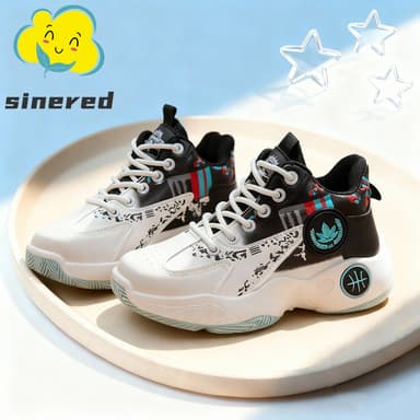 Sinered แฟชั่นผู้ชายรองเท้าสบายสีสันสูงเด็กสบาย ๆ กีฬาแฟชั่นร้อยรองเท้าบาสเกตบอล