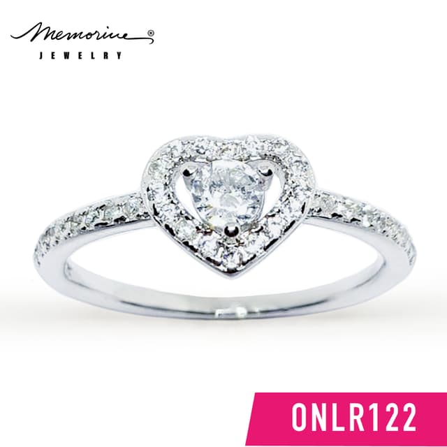 Memorine Jewelry แหวนเงินแท้ 925 ฝังเพชรสวิส (CZ) : ONLR122