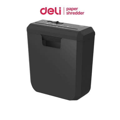 Deli เครื่องทำลายเอกสาร 10L เครื่องย่อยกระดาษ ป้อนอัตโนมัติ 6แผ่น/ครั้ง ย่อยละเอียด6มม. Paper Shredder