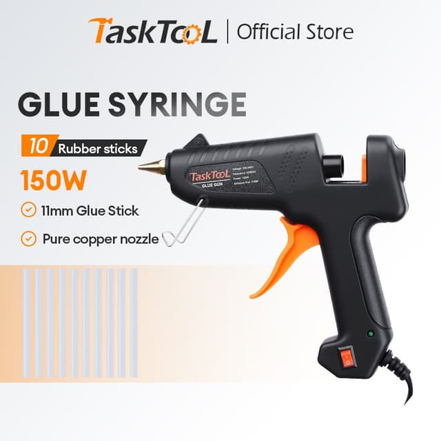 TASKTOOL ปืนยิงกาวไฟฟ้า ปืนยิงกาวร้อน 150W กาวร้อนอย่างดี 7m