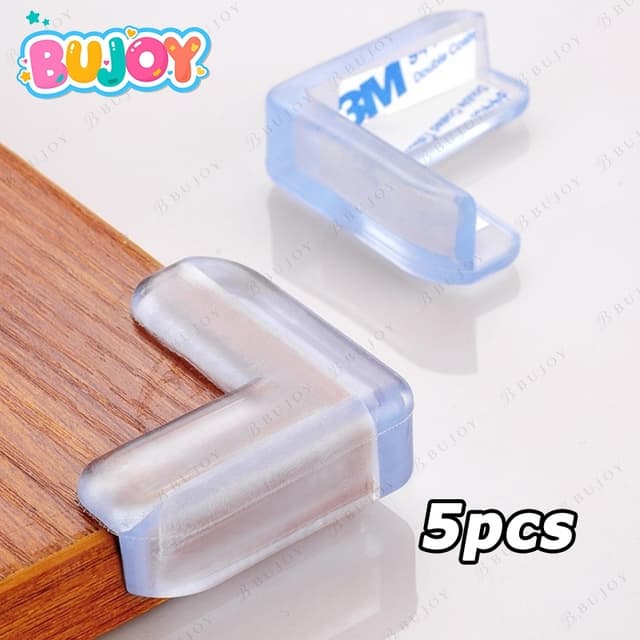 5PCS กันกระแทกมุมโต๊ะ ซิลิโคนกันกระแทก ที่กันขอบโต๊ะ กันชนมุ