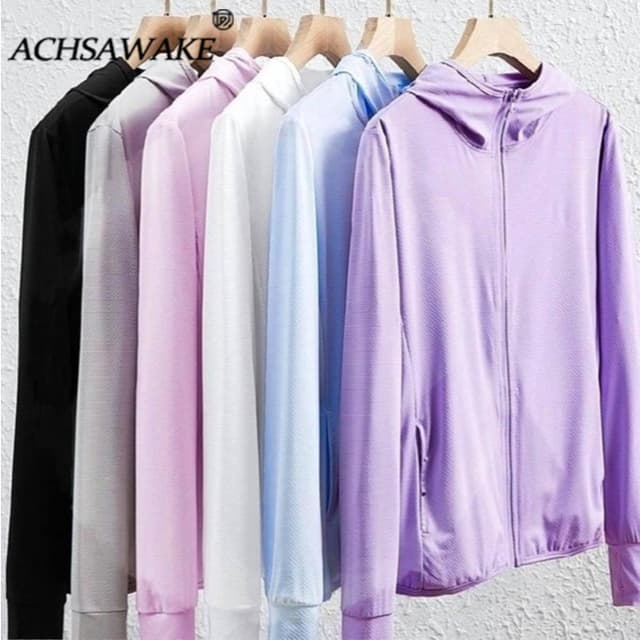ACHSAWAKE เสื้อคลุมกันแดด เสื้อคลุมกัน UV เสื้อคลุมผ้าลื่น ป