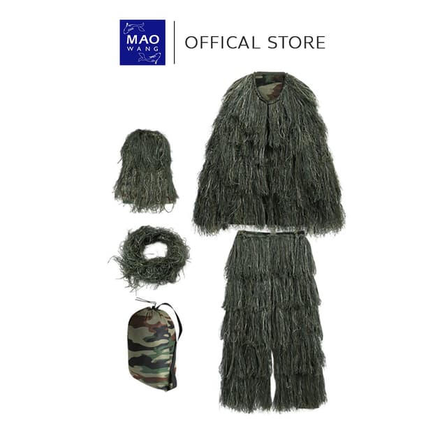 MAO ชุดพรางตัว 3D Ghillie Suit เสื้อคลุมกลางแจ้ง Outdoor ฟรี
