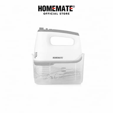 HOMEMATE เครื่องตีไข่มือถือ รุ่น HOM-269112 สีขาว-เทา