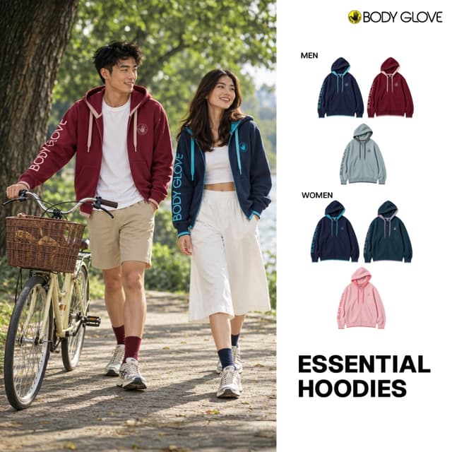 BODY GLOVE ESSENTIAL HOODIE 2026 - เสื้อฮู้ดดี้แขนยาว Essent