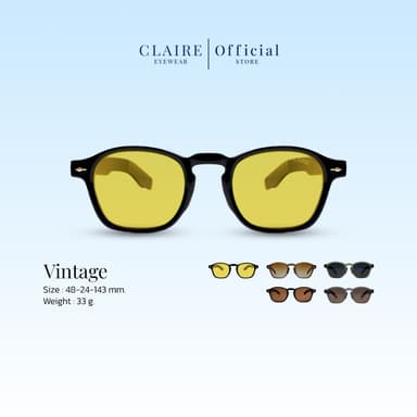 CLAIRE : (VC) แว่นกันแดดรุ่น Vintage Collection แว่นกันแดด แว่นกันแดดขับรถ