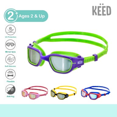 ✨NEW✨KEED : แว่นตาว่ายน้ำเด็ก เลนส์ปรอท มีตัวล็อคด้านข้าง  เหมาะสำหรับน้องอายุ 2 ขวบขึ้นไป *3200*