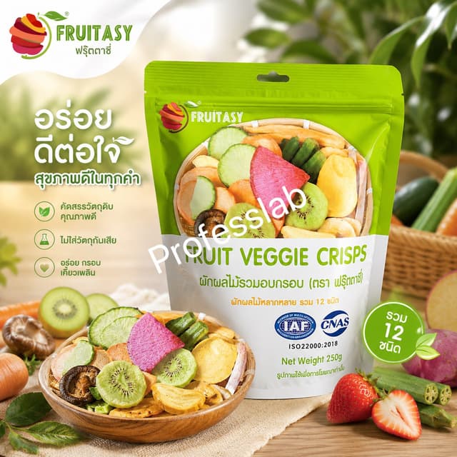 🥬ผักอบกรอบ รสOriginal ถุงละ250g กรอบอร่อย ไร้แป้ง ไม่มีน้ำม